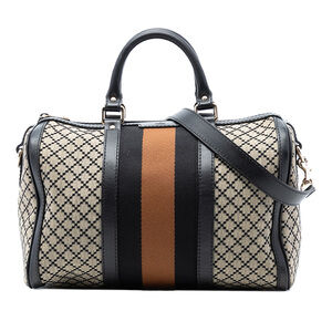 Pre-Loved Gucci Medium Diamante Canvas Web Joy Boston Bag